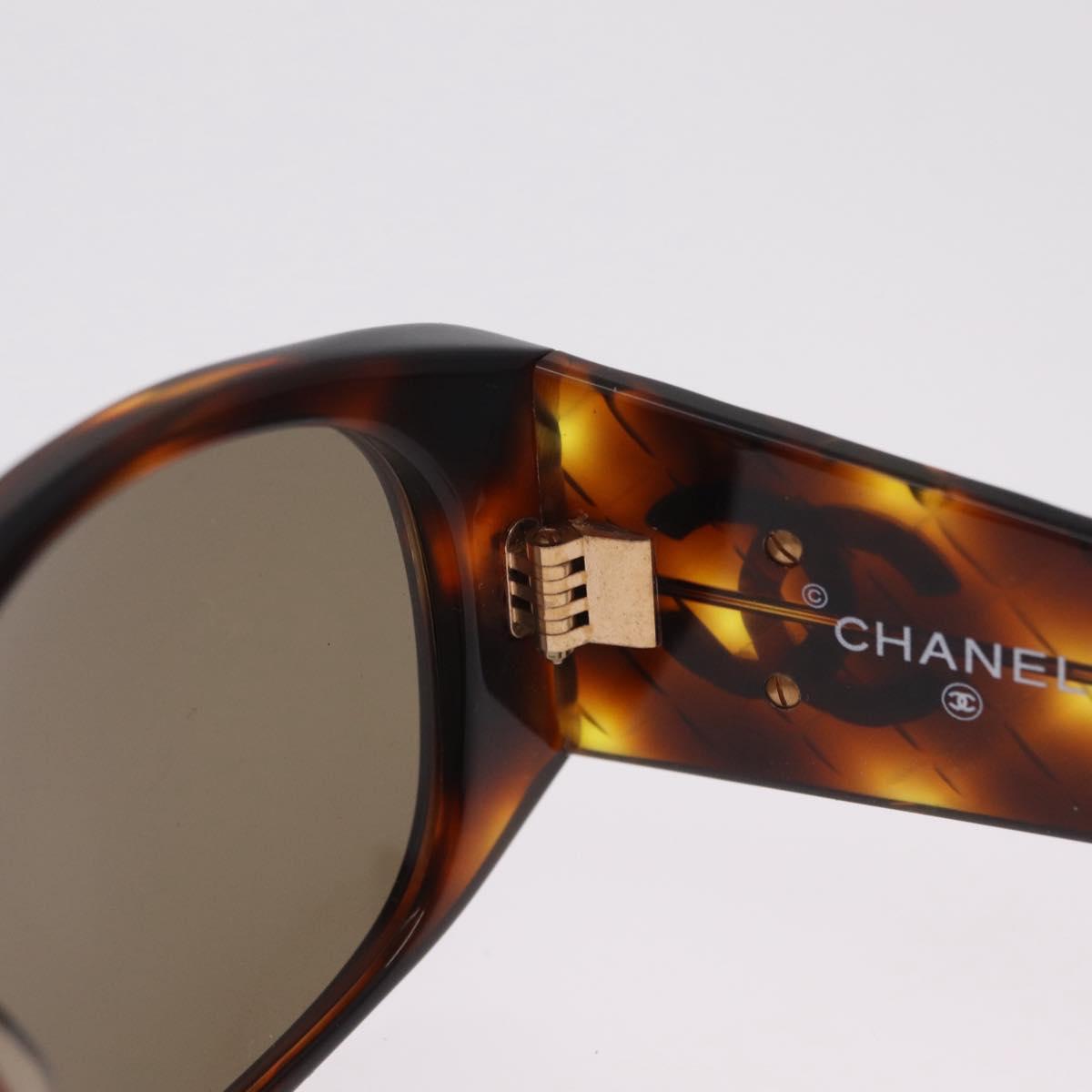 CHANEL Sunglasses plastic Brown CC Auth 205728M