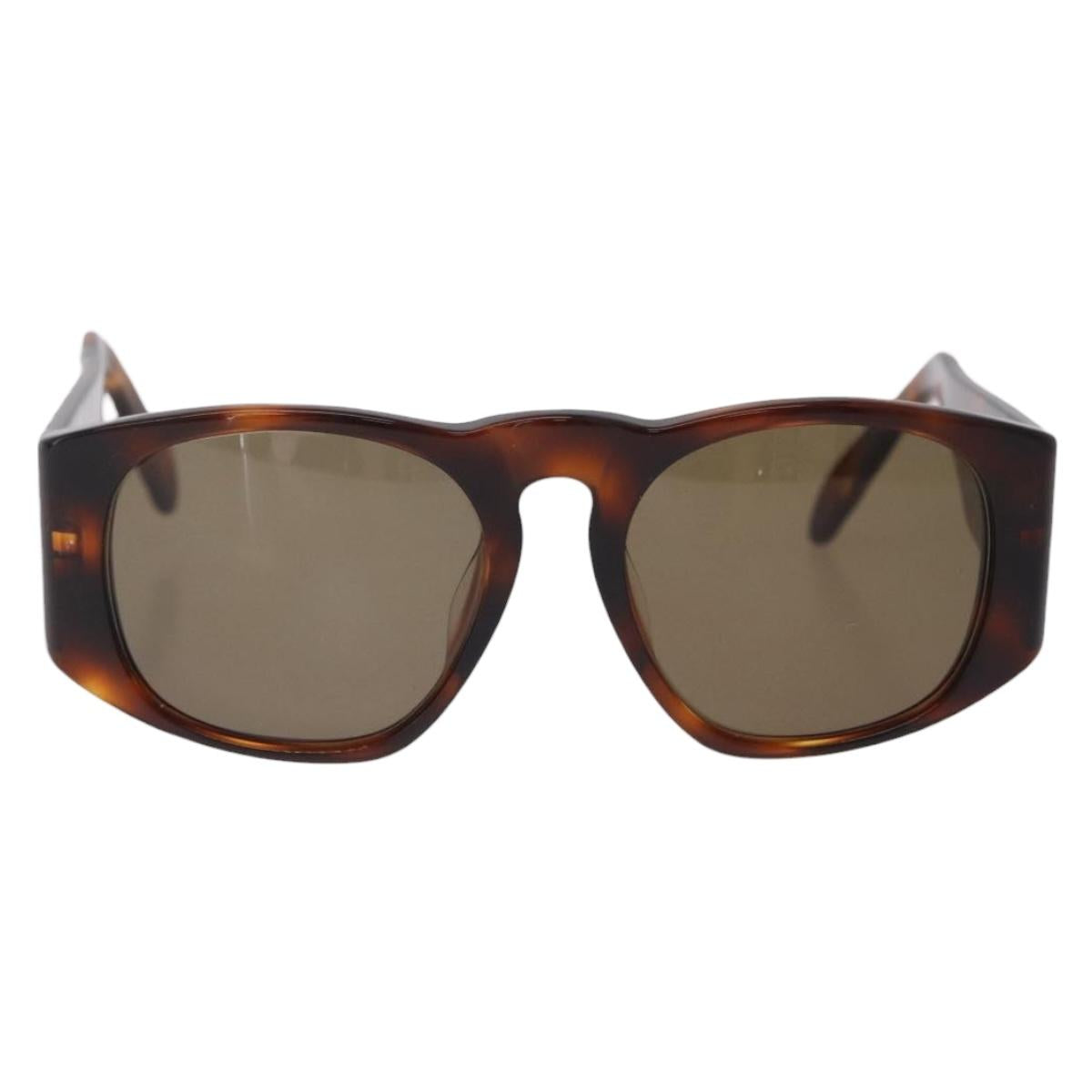 CHANEL Sunglasses plastic Brown CC Auth 205728M