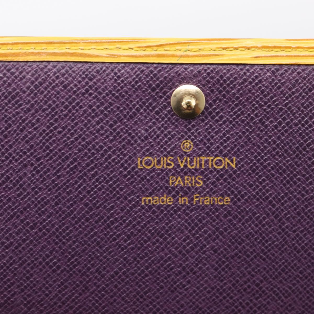 LOUIS VUITTON Epi Porte Monnaie Billets Tresor Wallet Yellow M63509 Auth 205739A