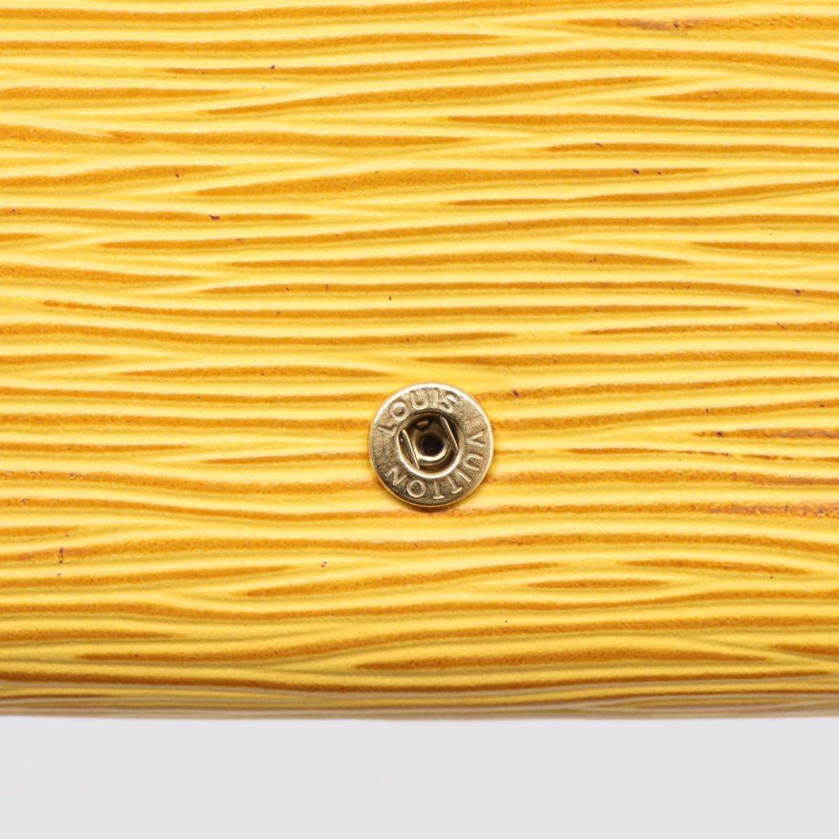 LOUIS VUITTON Epi Porte Monnaie Billets Tresor Wallet Yellow M63509 Auth 205739A