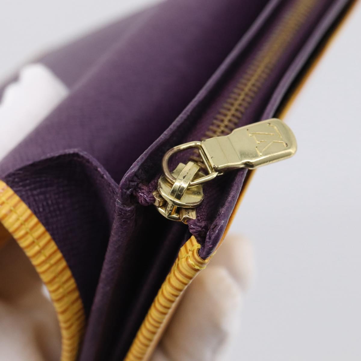 LOUIS VUITTON Epi Porte Monnaie Billets Tresor Wallet Yellow M63509 Auth 205739A