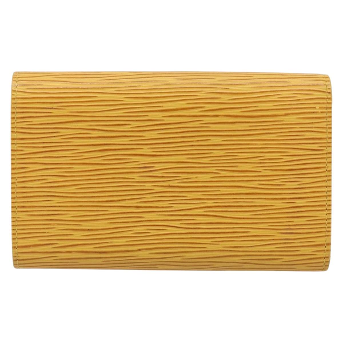 LOUIS VUITTON Epi Porte Monnaie Billets Tresor Wallet Yellow M63509 Auth 205739A