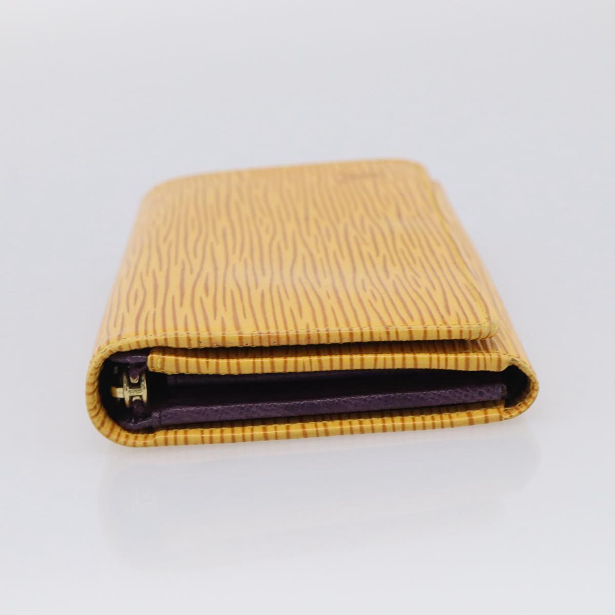 LOUIS VUITTON Epi Porte Monnaie Billets Tresor Wallet Yellow M63509 Auth 205739A