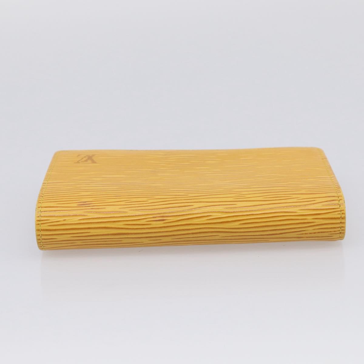 LOUIS VUITTON Epi Porte Monnaie Billets Tresor Wallet Yellow M63509 Auth 205739A