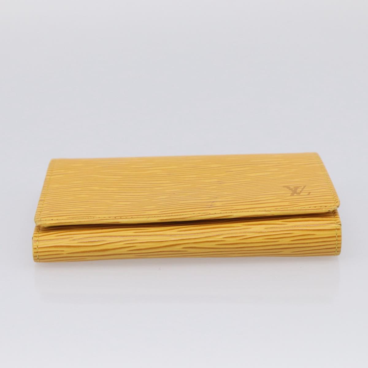 LOUIS VUITTON Epi Porte Monnaie Billets Tresor Wallet Yellow M63509 Auth 205739A