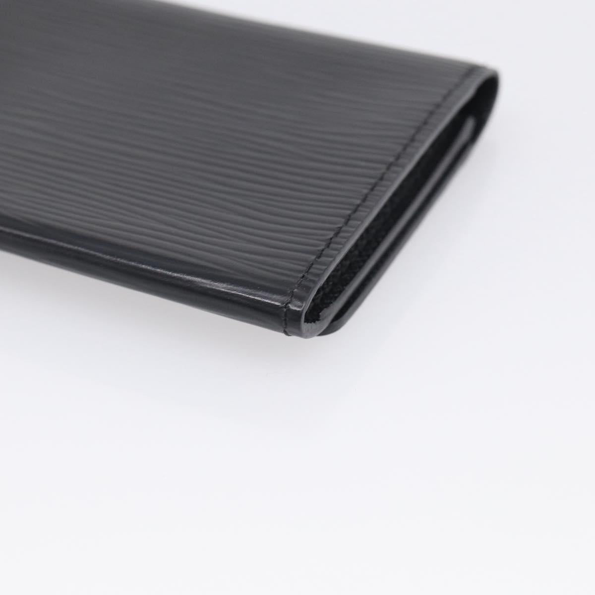 LOUIS VUITTON Epi Anvelop Cult De Vuitto Card Case Black M56169 LV Auth 205740