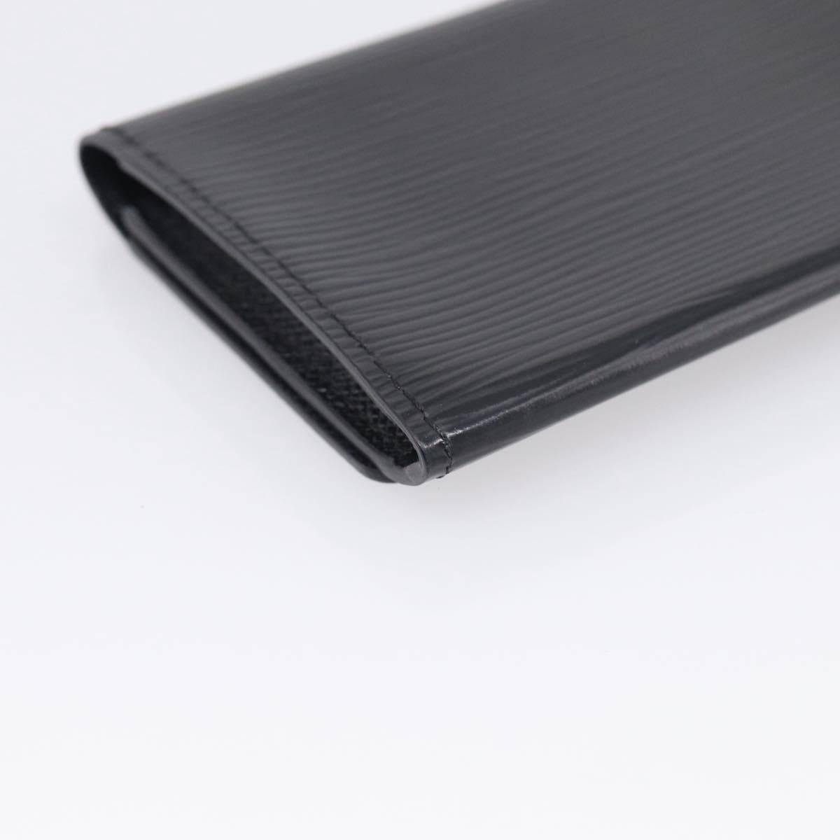 LOUIS VUITTON Epi Anvelop Cult De Vuitto Card Case Black M56169 LV Auth 205740