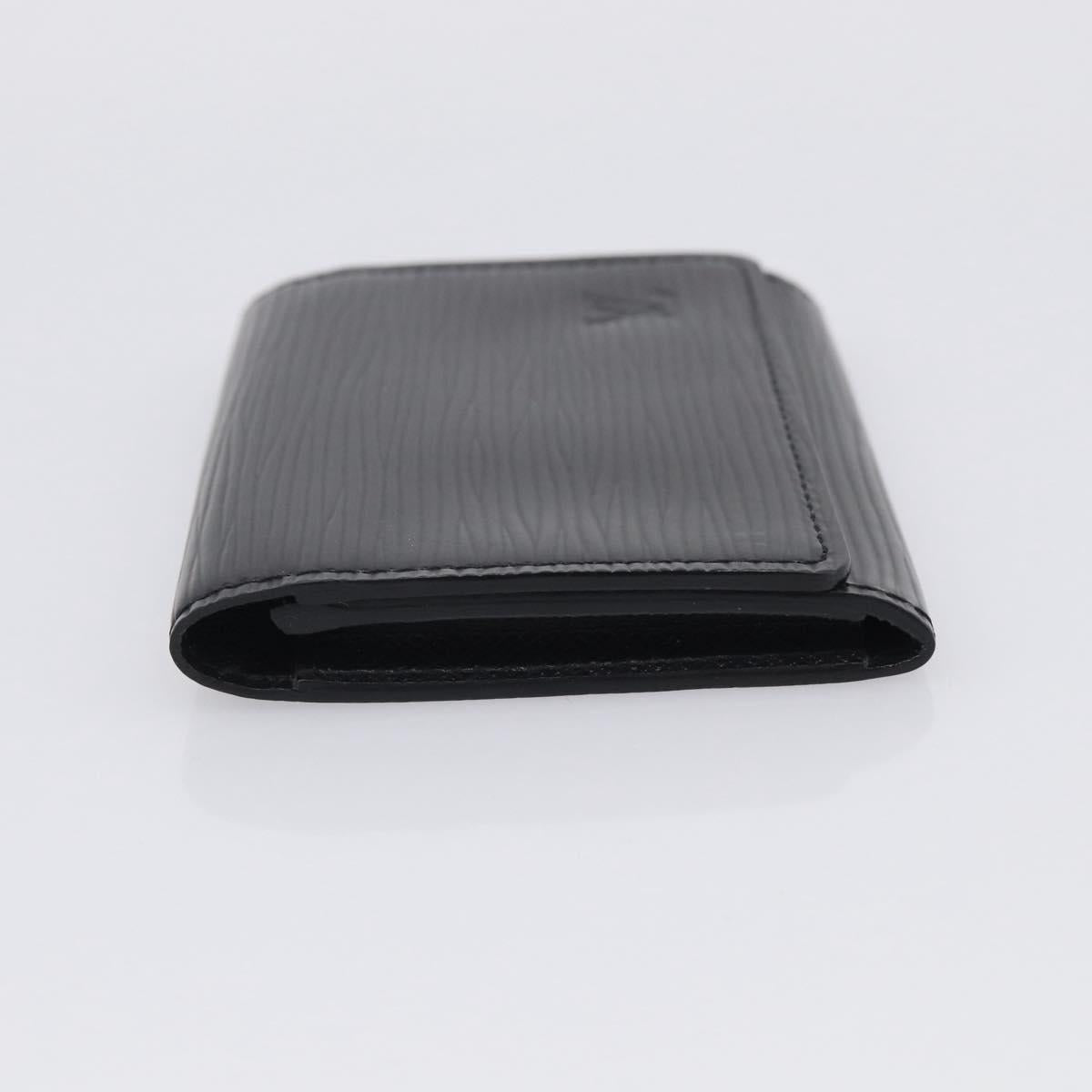 LOUIS VUITTON Epi Anvelop Cult De Vuitto Card Case Black M56169 LV Auth 205740