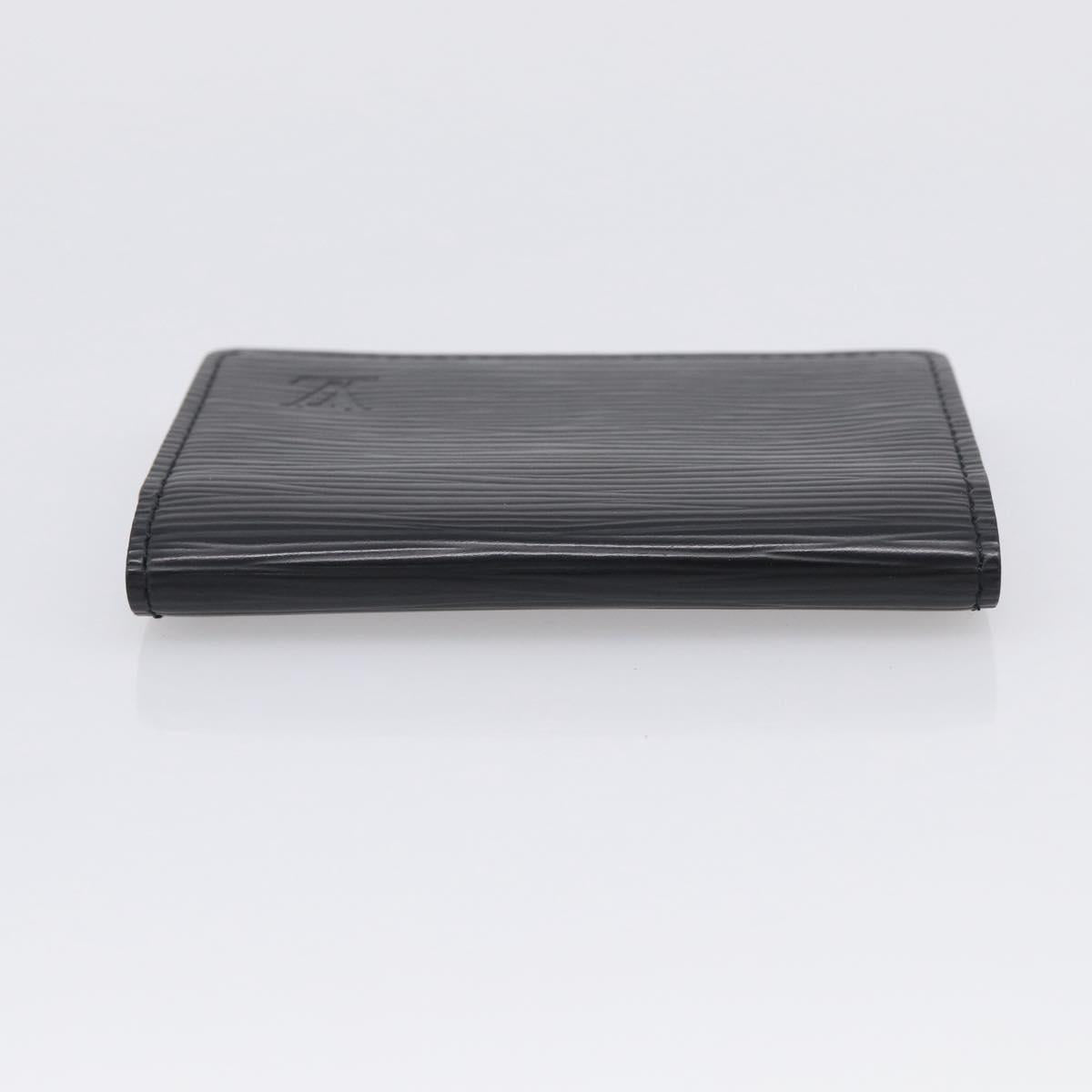 LOUIS VUITTON Epi Anvelop Cult De Vuitto Card Case Black M56169 LV Auth 205740