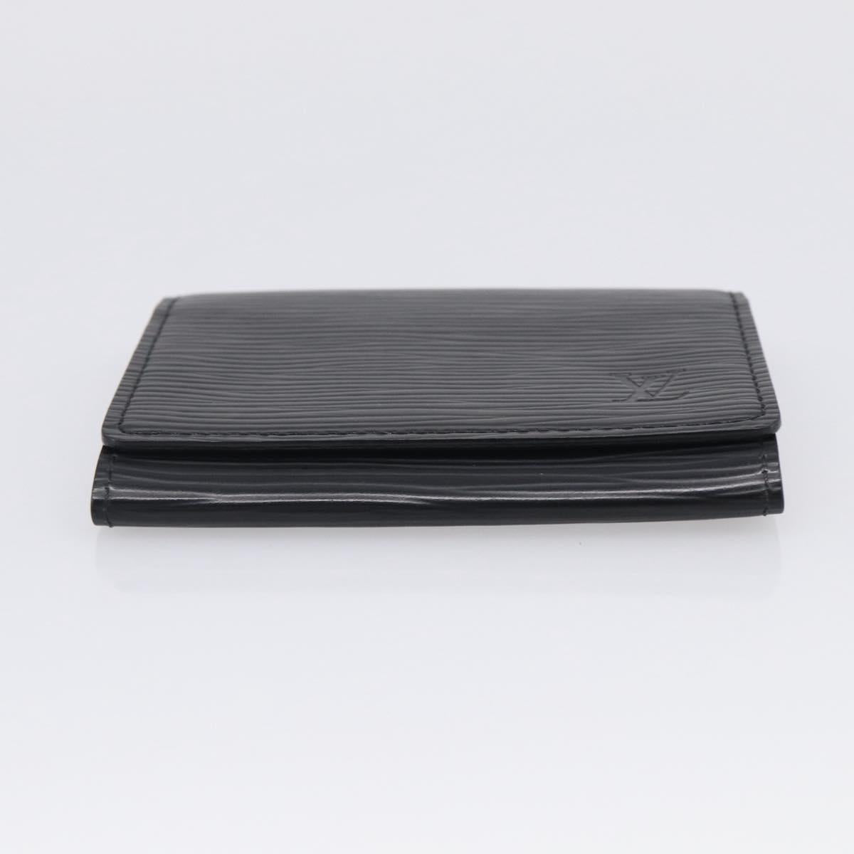 LOUIS VUITTON Epi Anvelop Cult De Vuitto Card Case Black M56169 LV Auth 205740