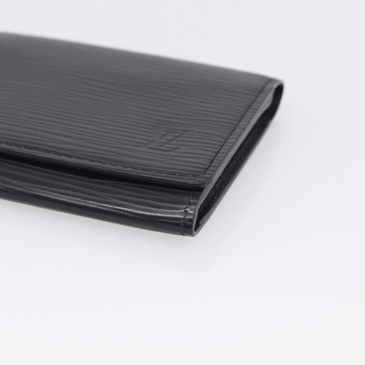 LOUIS VUITTON Epi Anvelop Cult De Vuitto Card Case Black M56169 LV Auth 205740