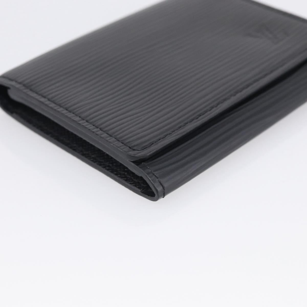 LOUIS VUITTON Epi Anvelop Cult De Vuitto Card Case Black M56169 LV Auth 205740