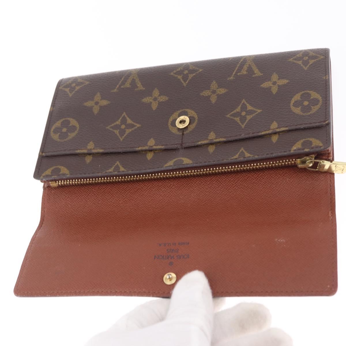 LOUIS VUITTON Monogram Portefeuille Sarah Long Wallet M61734 LV Auth 205741A