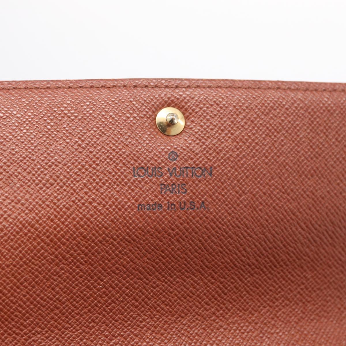 LOUIS VUITTON Monogram Portefeuille Sarah Long Wallet M61734 LV Auth 205741A
