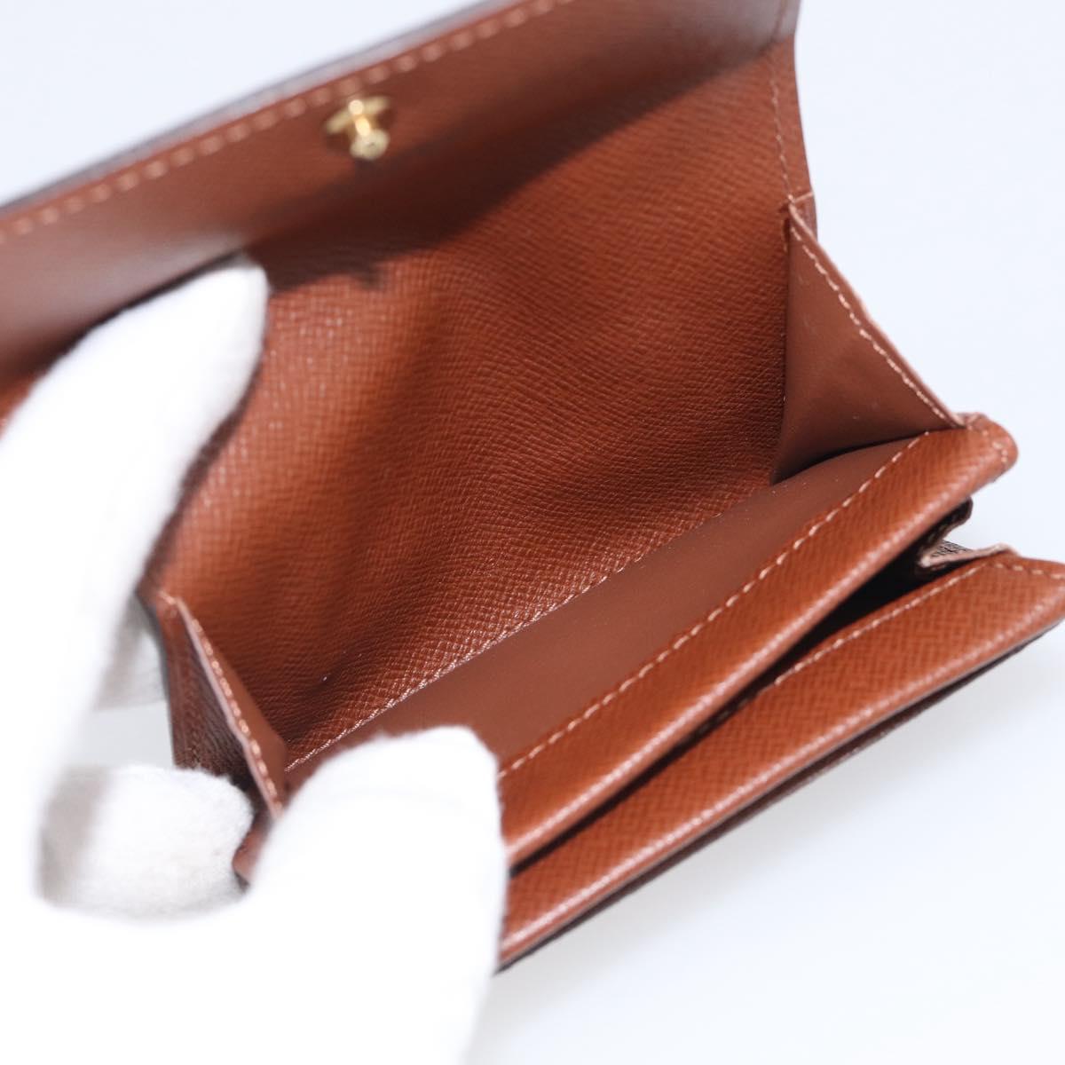 LOUIS VUITTON Monogram Porte Monnaie Plat Coin Purse M61930 LV Auth 205742M