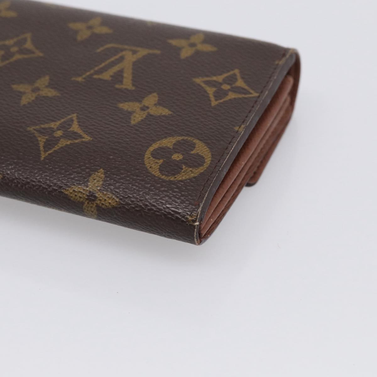 LOUIS VUITTON Monogram Portefeuille Sarah Long Wallet M61734 LV Auth 205745A