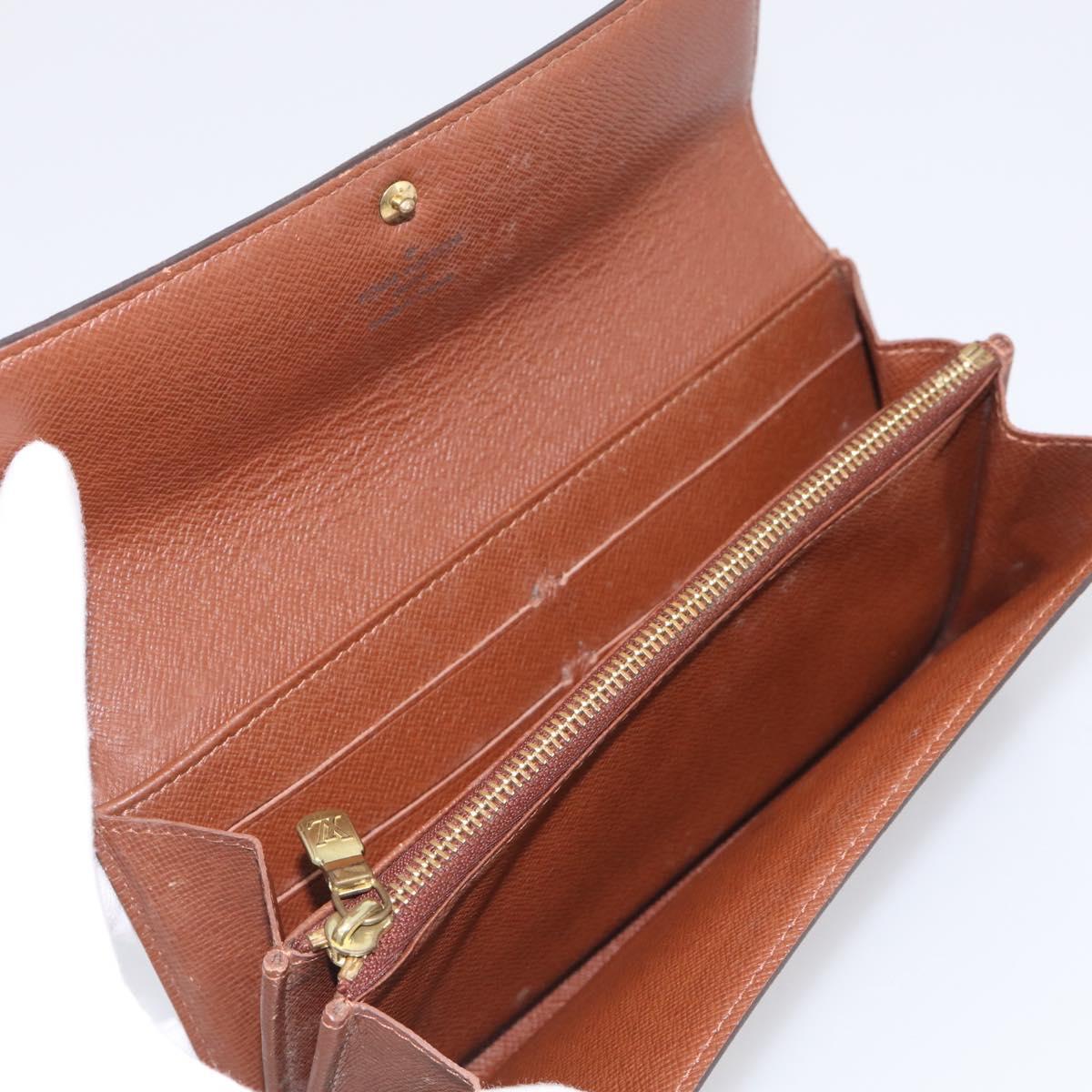 LOUIS VUITTON Monogram Portefeuille Sarah Long Wallet M61734 LV Auth 205745A