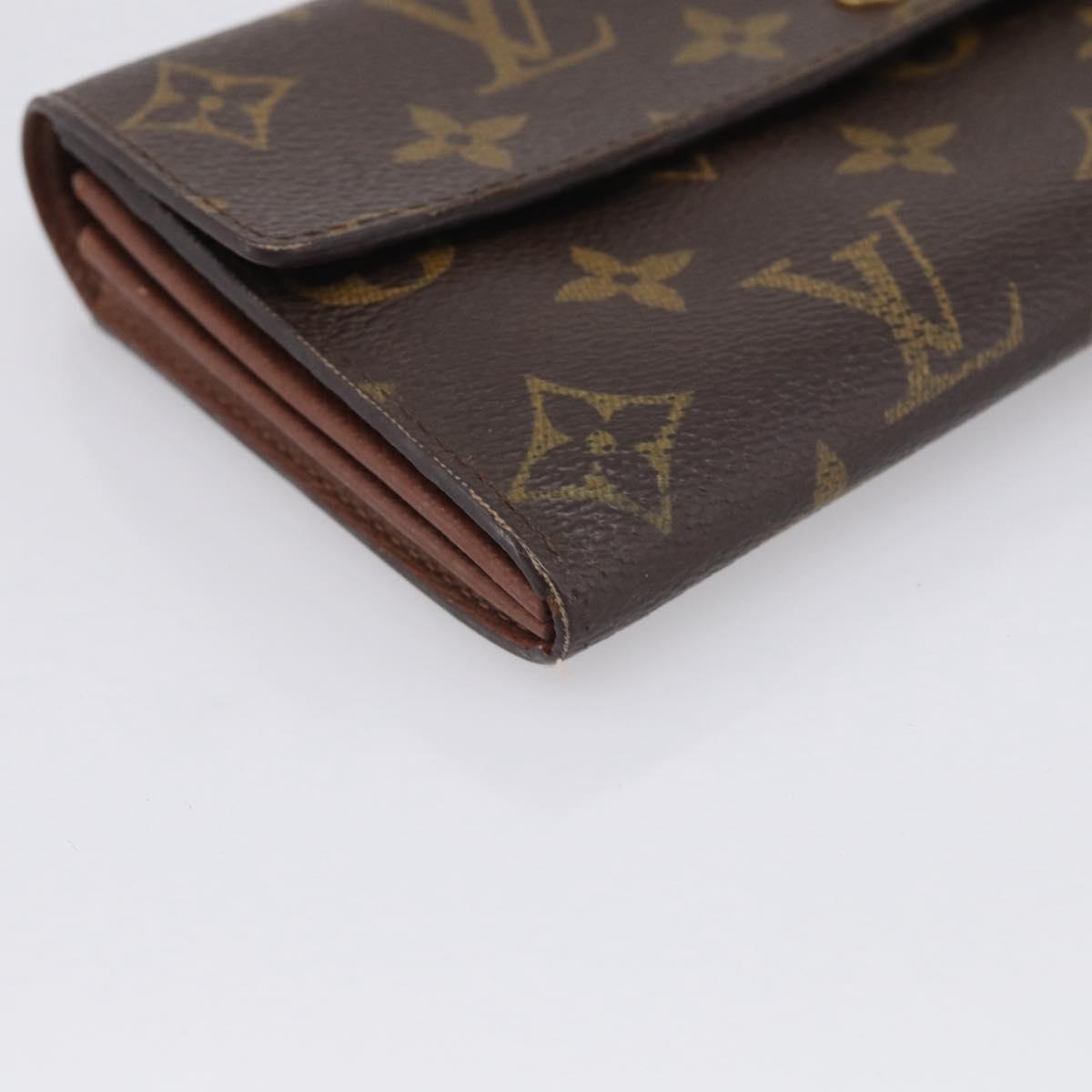 LOUIS VUITTON Monogram Portefeuille Sarah Long Wallet M61734 LV Auth 205745A