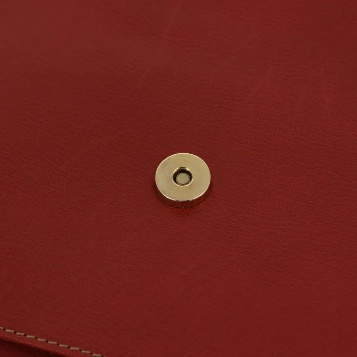 LOEWE Velazquez Tote Bag Leather 2way Red Gold Tone Auth 205801A