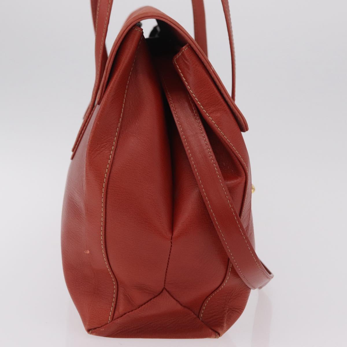 LOEWE Velazquez Tote Bag Leather 2way Red Gold Tone Auth 205801A