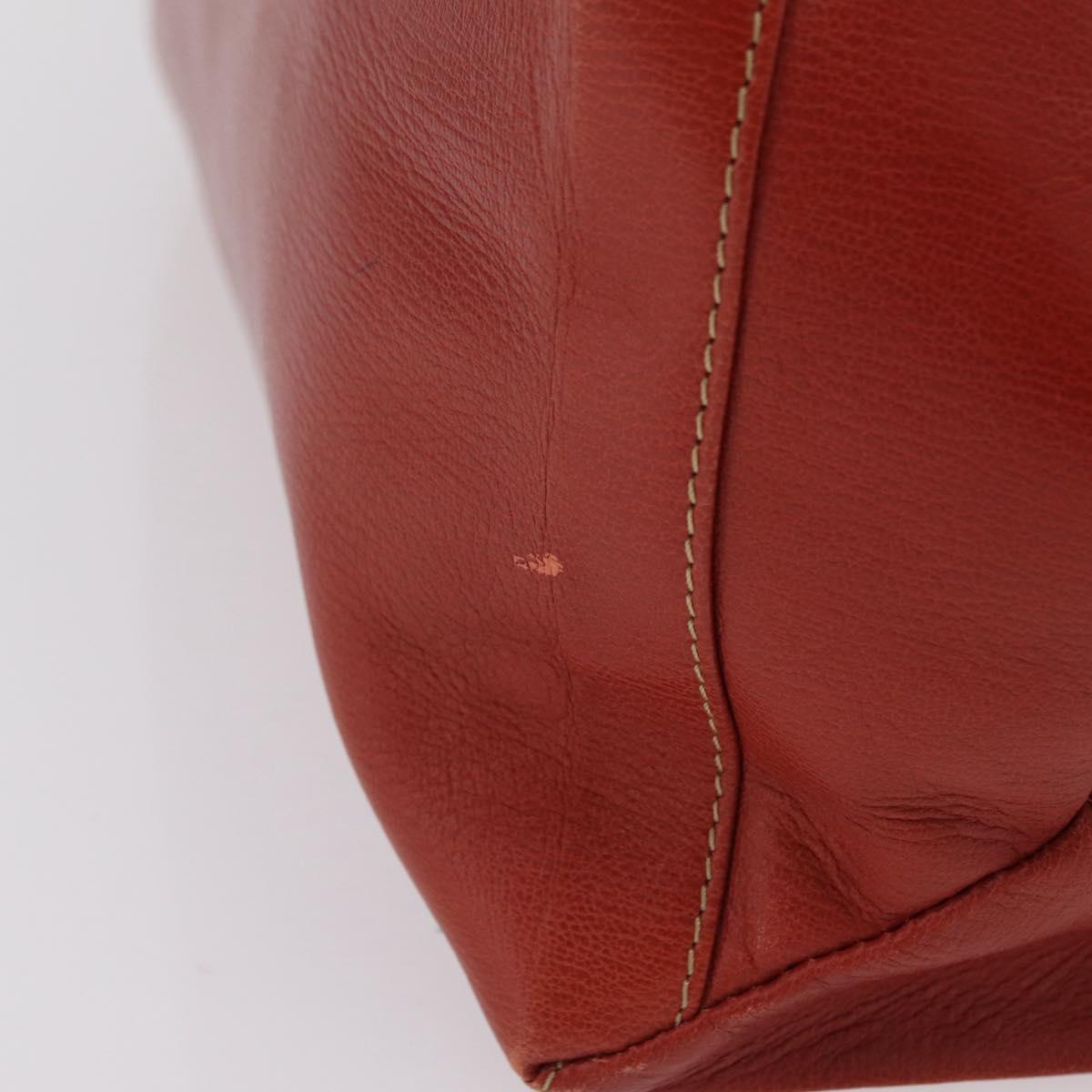 LOEWE Velazquez Tote Bag Leather 2way Red Gold Tone Auth 205801A