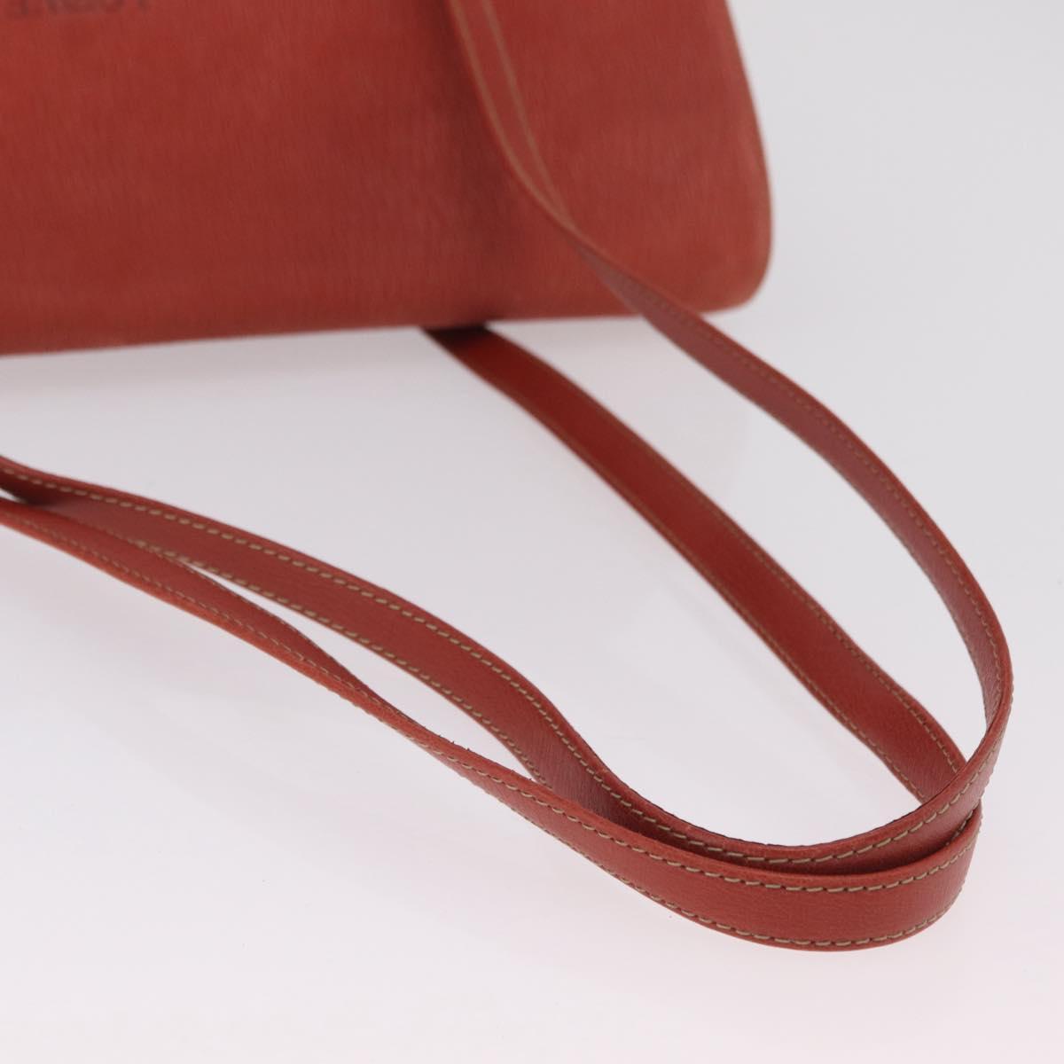 LOEWE Velazquez Tote Bag Leather 2way Red Gold Tone Auth 205801A