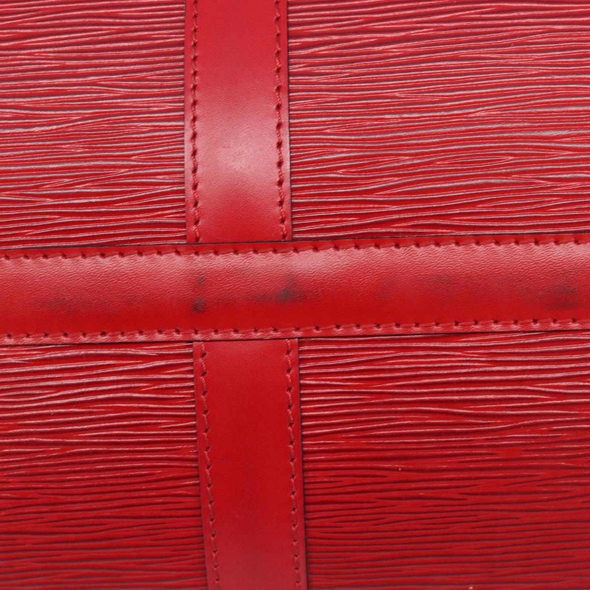LOUIS VUITTON Epi Keepall 50 Boston Bag Red M42967 LV Auth 205802A