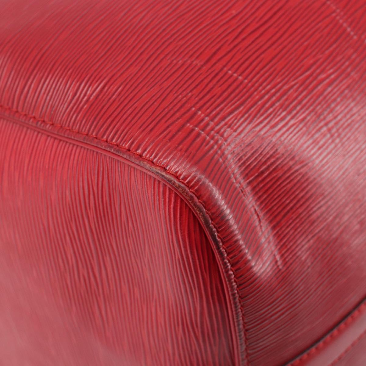 LOUIS VUITTON Epi Keepall 50 Boston Bag Red M42967 LV Auth 205802A