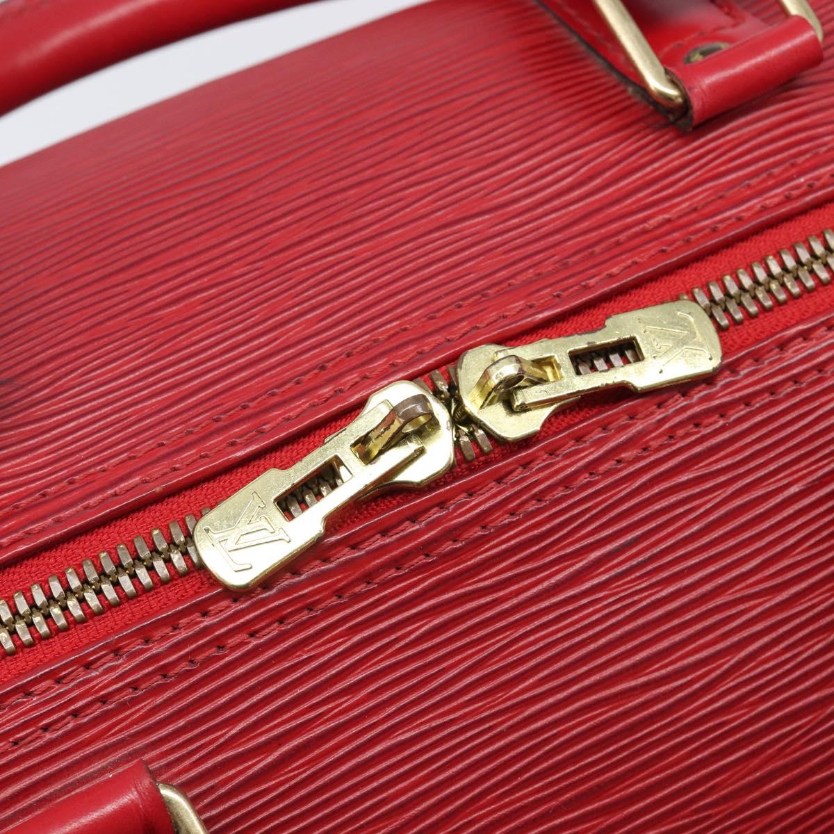LOUIS VUITTON Epi Keepall 50 Boston Bag Red M42967 LV Auth 205802A