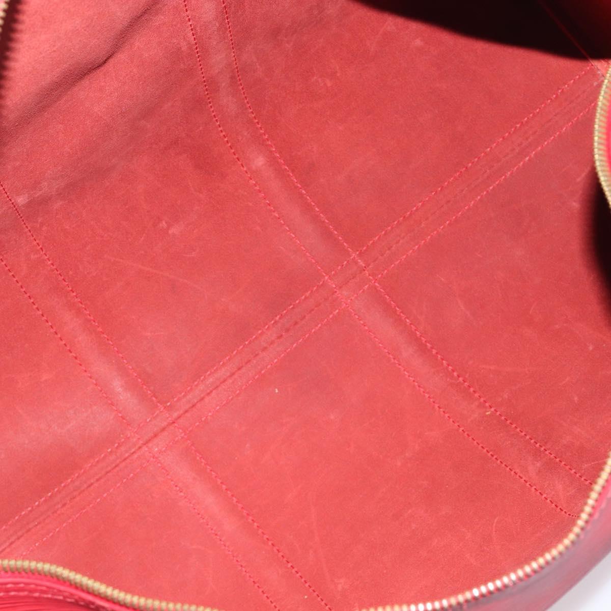 LOUIS VUITTON Epi Keepall 50 Boston Bag Red M42967 LV Auth 205802A