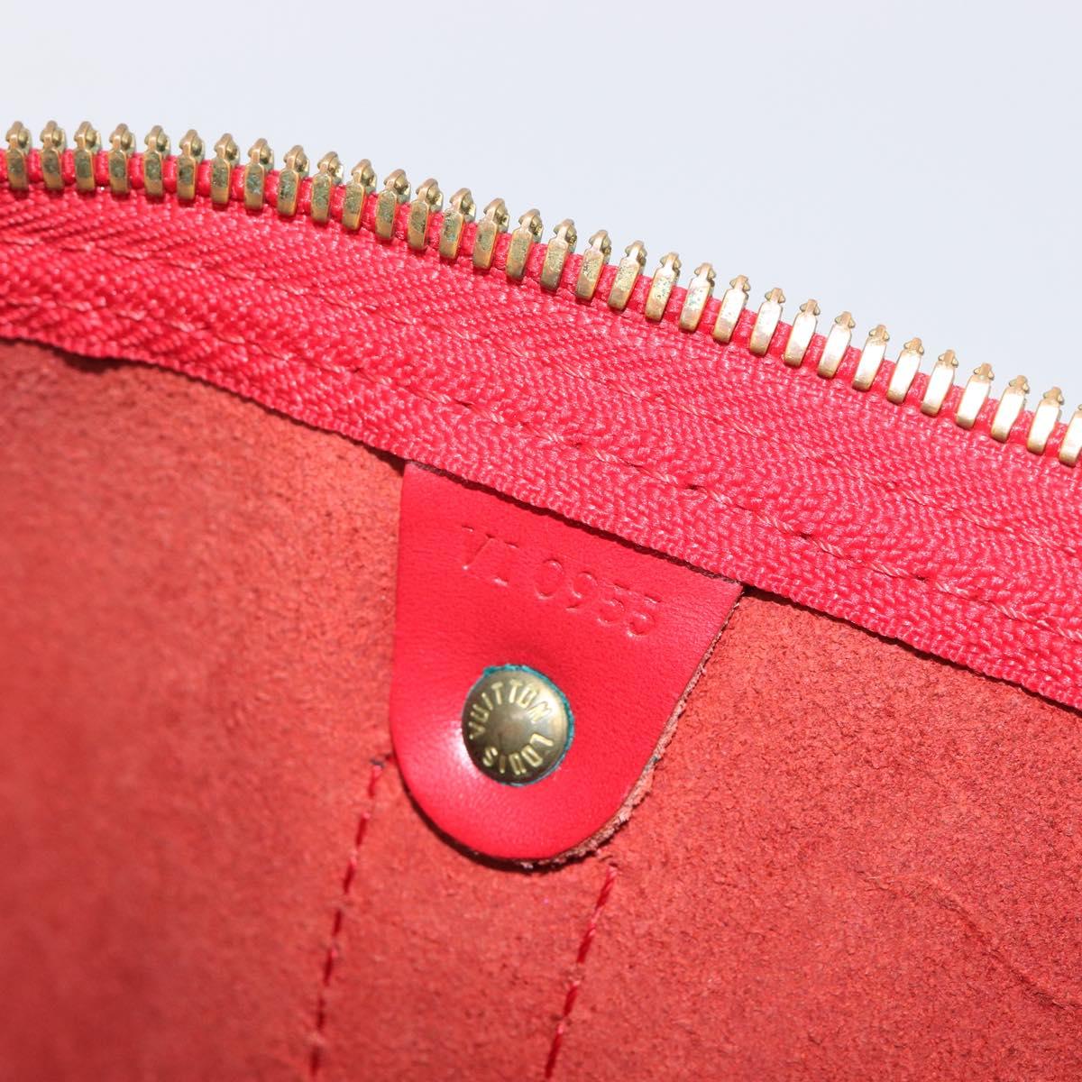 LOUIS VUITTON Epi Keepall 50 Boston Bag Red M42967 LV Auth 205802A