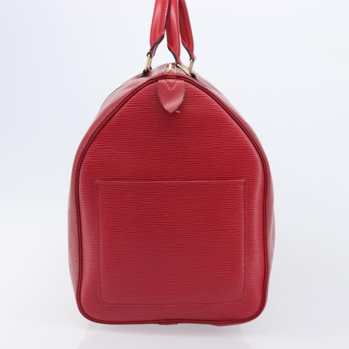 LOUIS VUITTON Epi Keepall 50 Boston Bag Red M42967 LV Auth 205802A