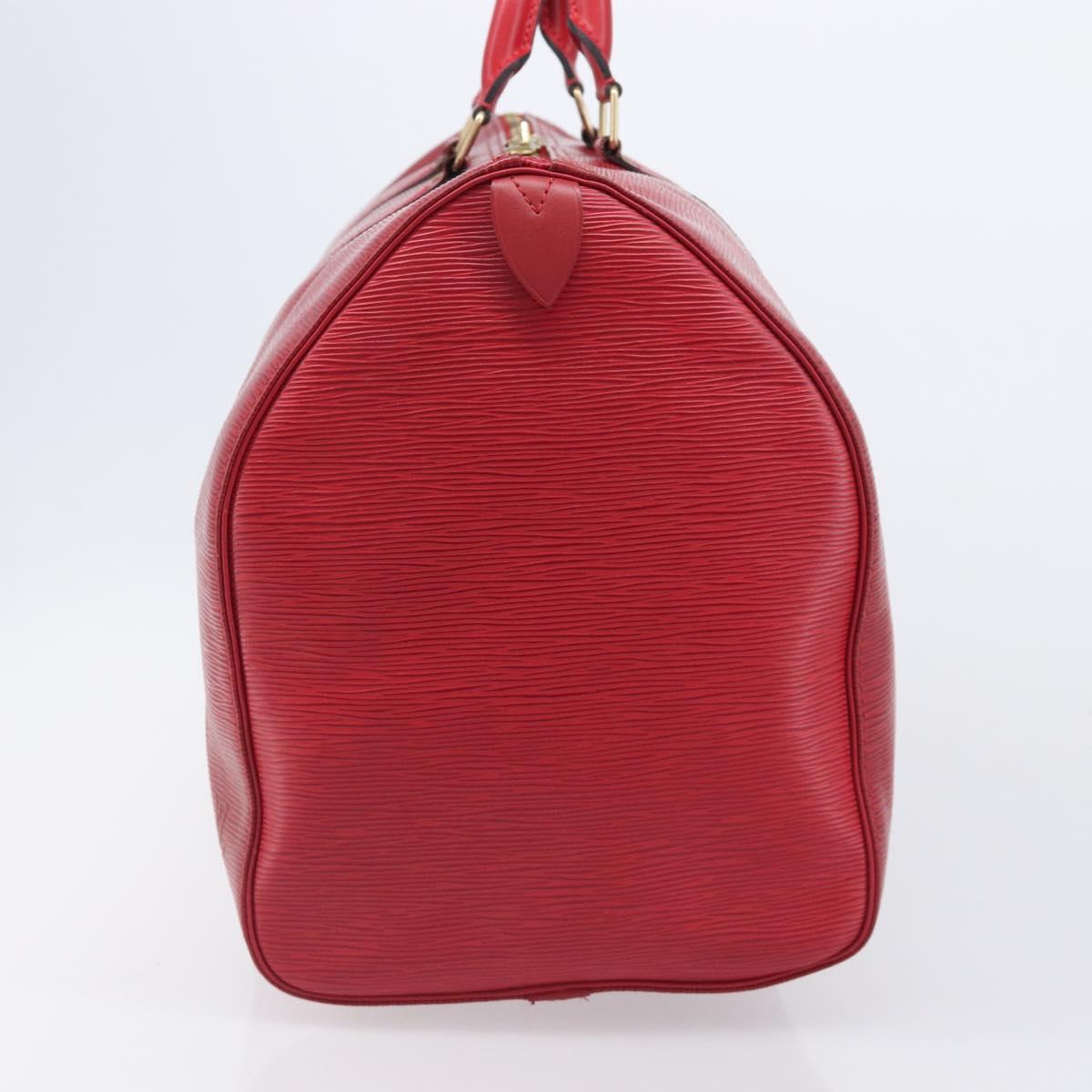 LOUIS VUITTON Epi Keepall 50 Boston Bag Red M42967 LV Auth 205802A