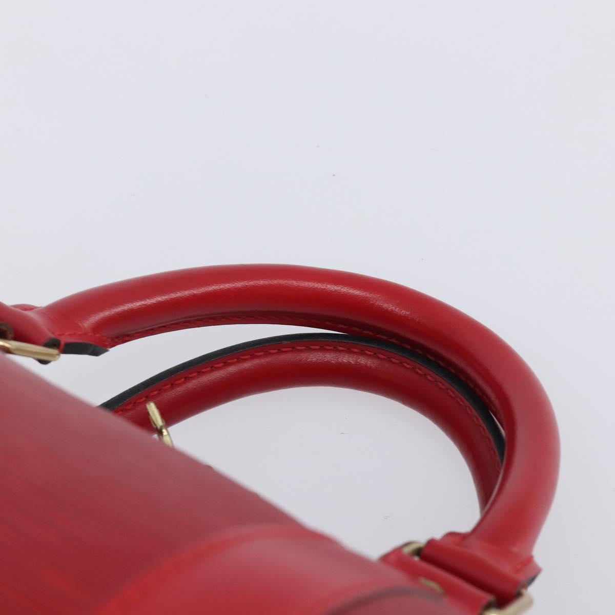 LOUIS VUITTON Epi Keepall 50 Boston Bag Red M42967 LV Auth 205802A