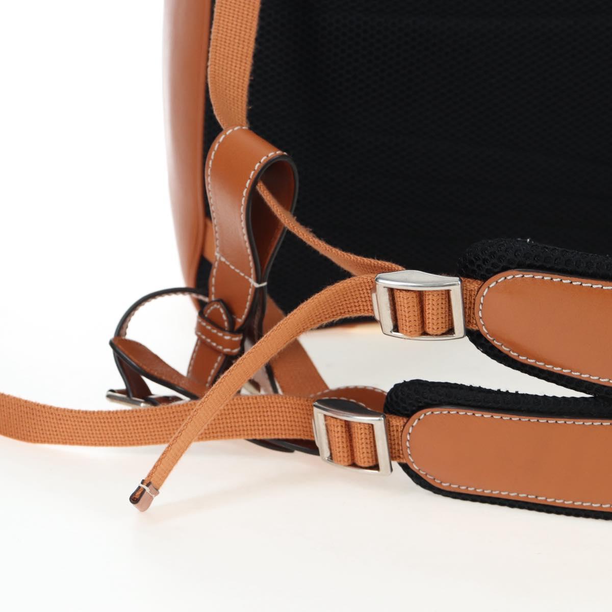 GUCCI Interlocking G Medium Backpack Nylon Brown Silver 696013 Auth 205808A