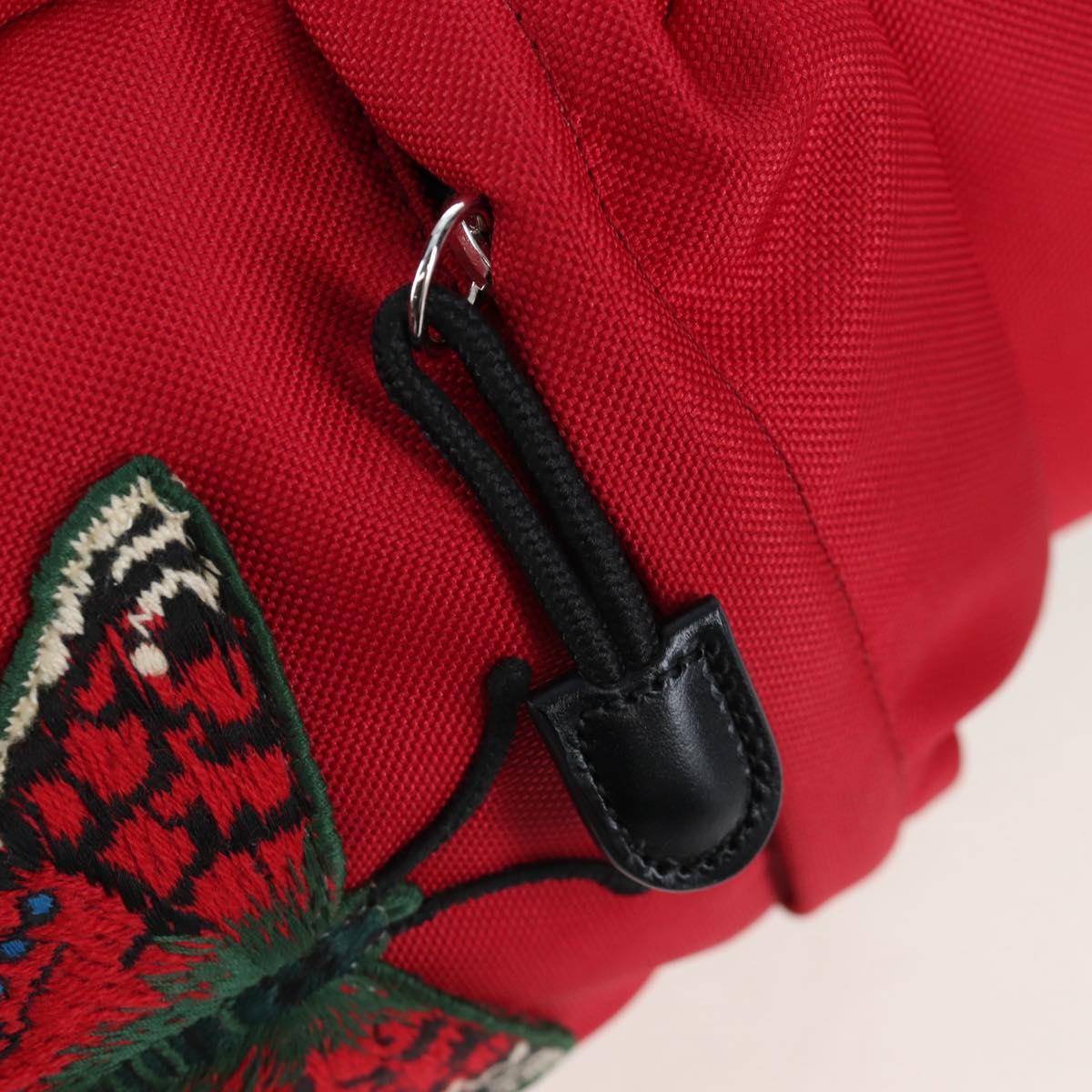 GUCCI Embroidery Tiger Web Sherry Line Backpack Canvas Red 429037 Auth 205809V