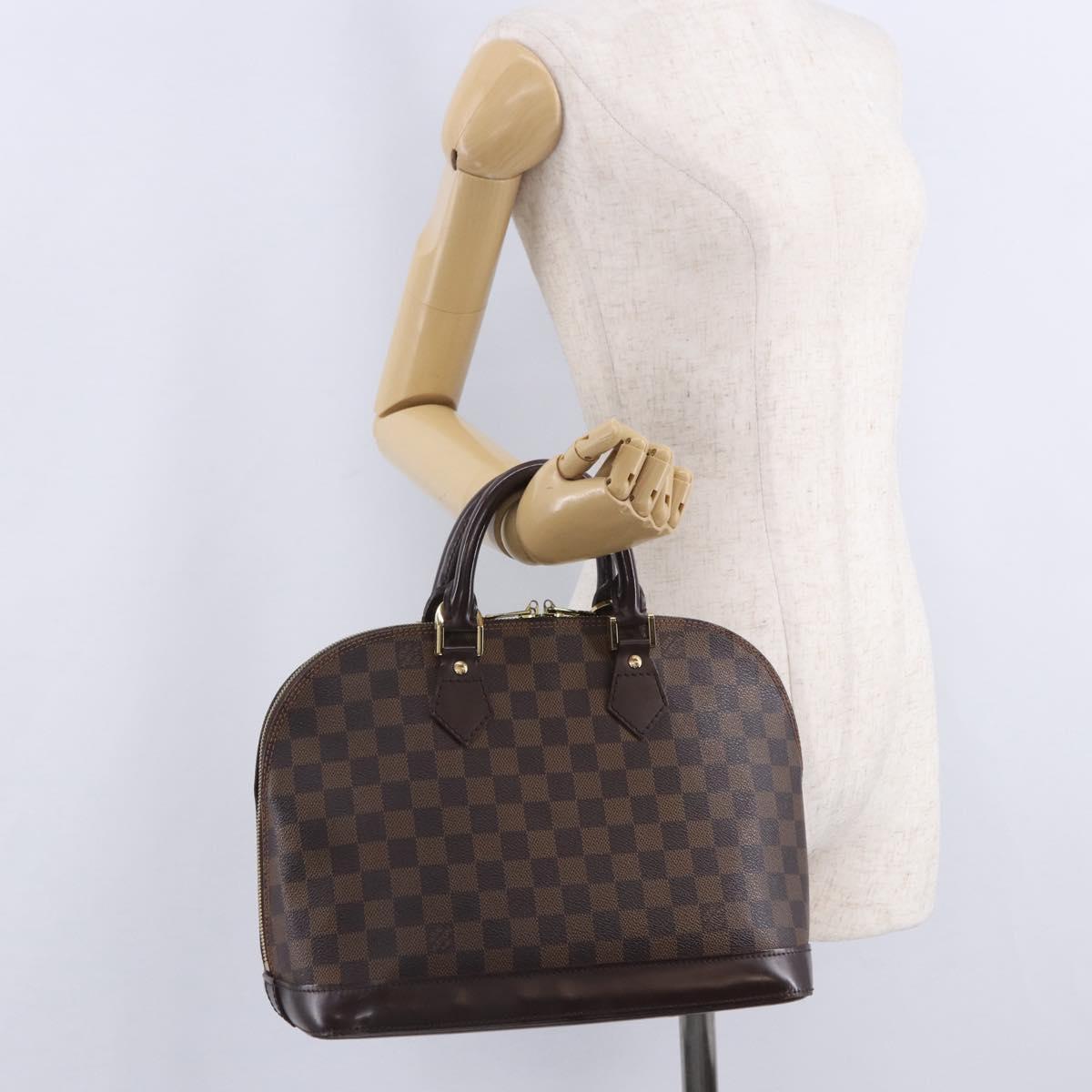 LOUIS VUITTON Damier Ebene Alma Hand Bag N51131 LV Auth 205811A