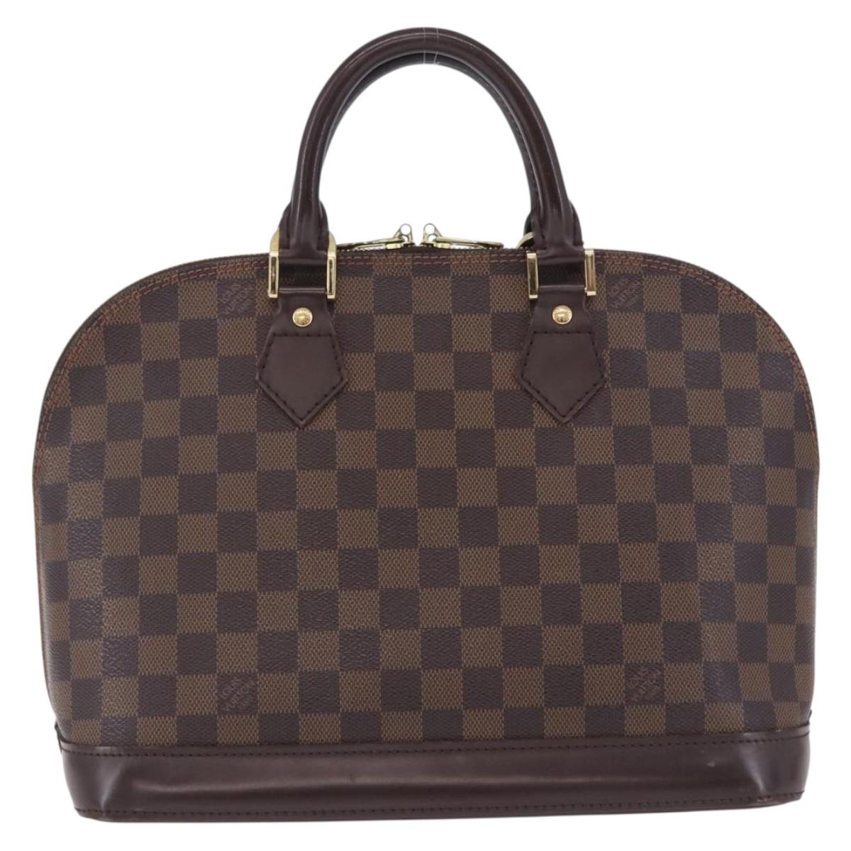 LOUIS VUITTON Damier Ebene Alma Hand Bag N51131 LV Auth 205811A