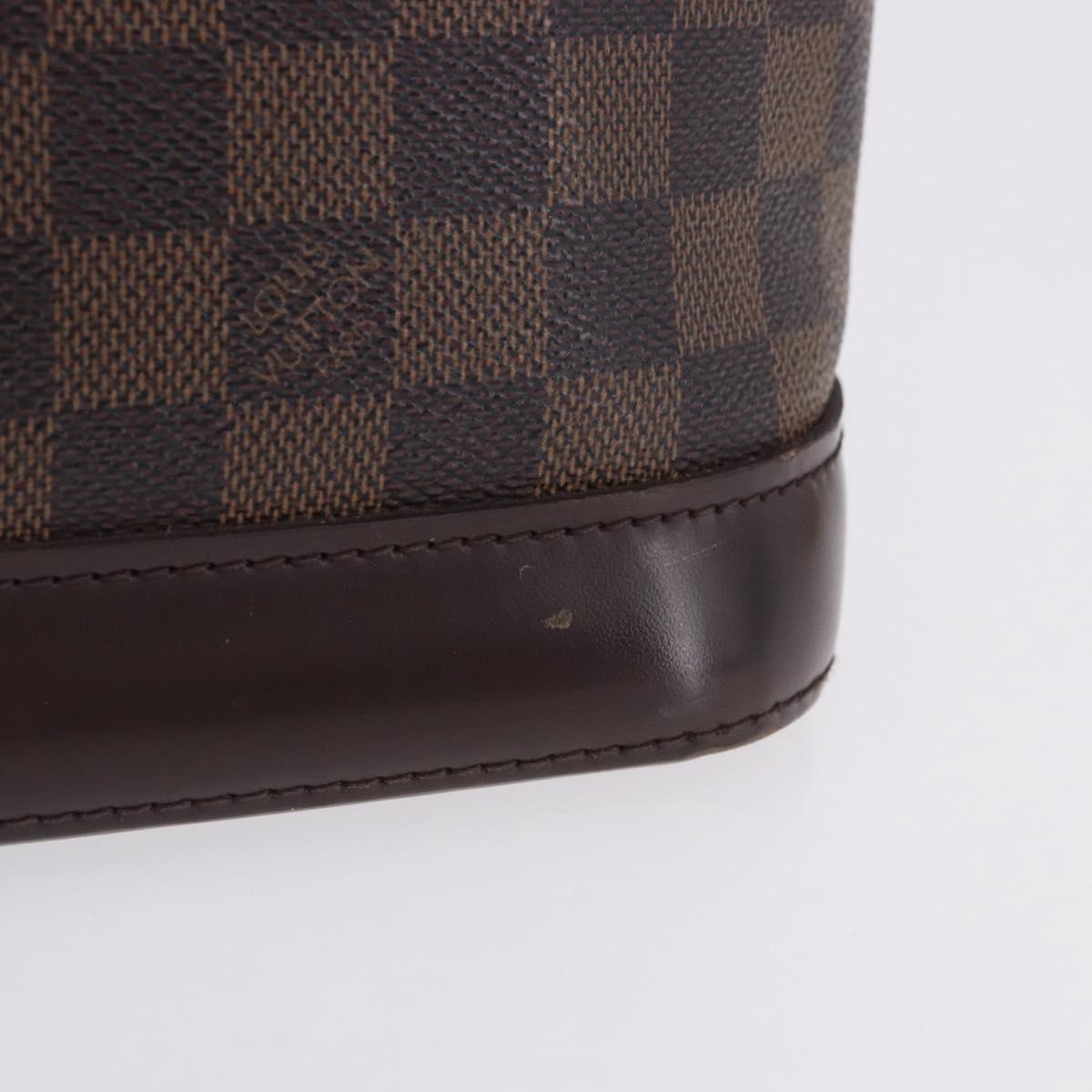 LOUIS VUITTON Damier Ebene Alma Hand Bag N51131 LV Auth 205811A