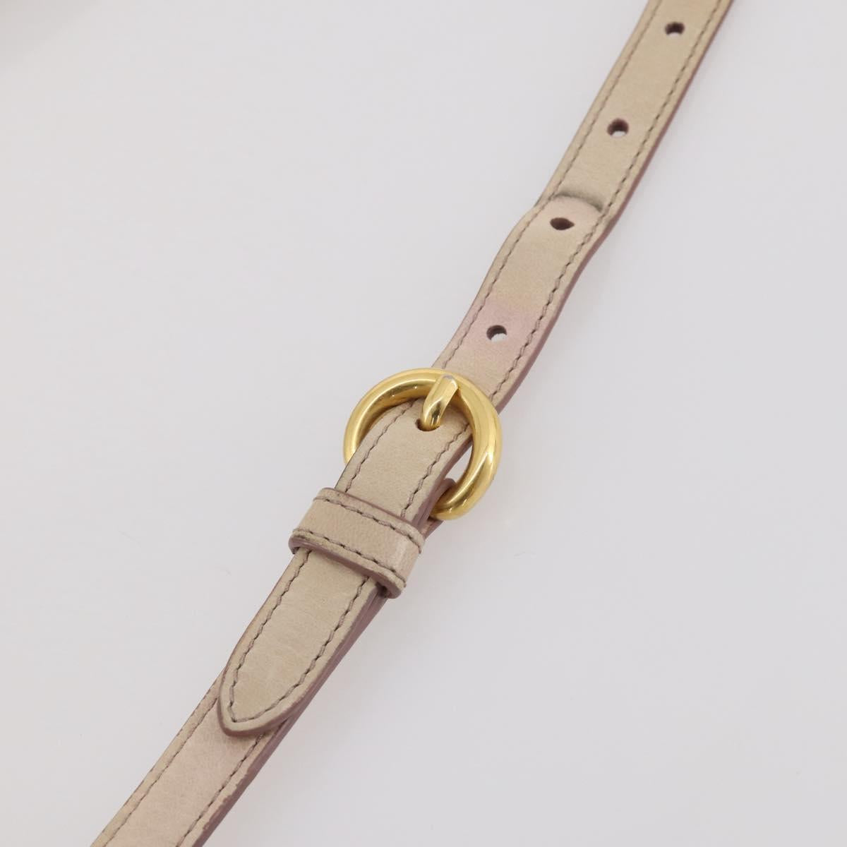 Miu Miu Matelasse Shoulder Bag Leather Pink Gold Tone Auth 205812A