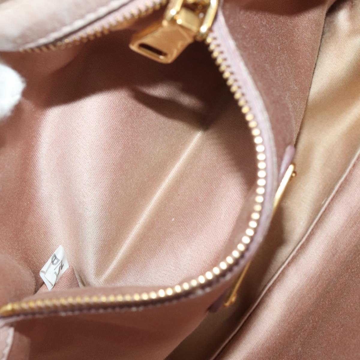 Miu Miu Matelasse Shoulder Bag Leather Pink Gold Tone Auth 205812A