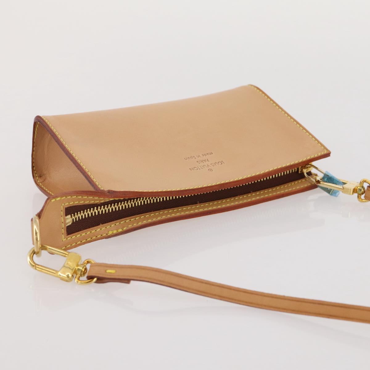 LOUIS VUITTON Nomad Cabas Cruise Pouch Beige LV Auth 205813A