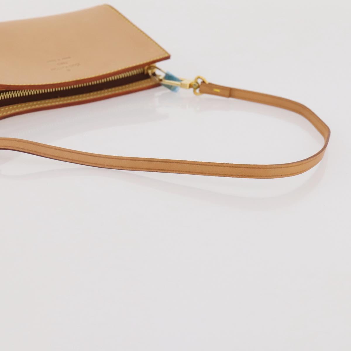 LOUIS VUITTON Nomad Cabas Cruise Pouch Beige LV Auth 205813A