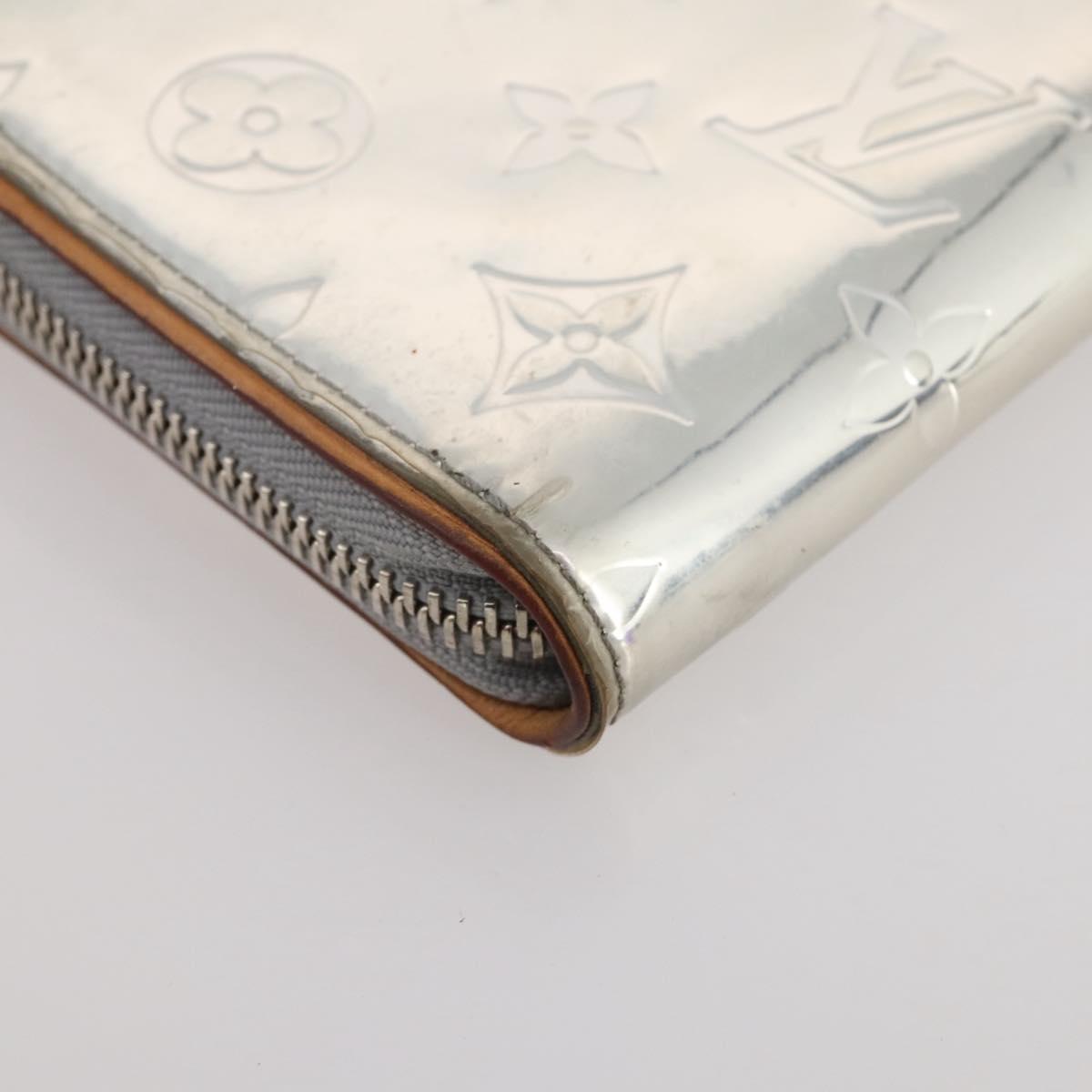 LOUIS VUITTON Monogram Mirror Zippy Wallet Vertical Silver M80808 Auth 205814A