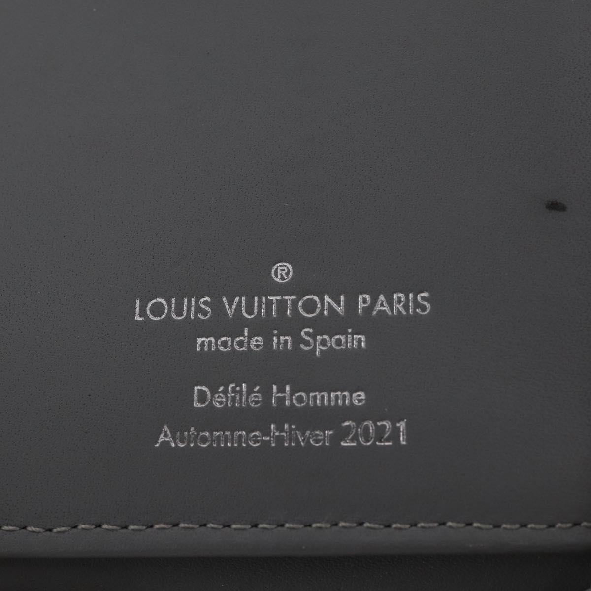 LOUIS VUITTON Monogram Mirror Zippy Wallet Vertical Silver M80808 Auth 205814A