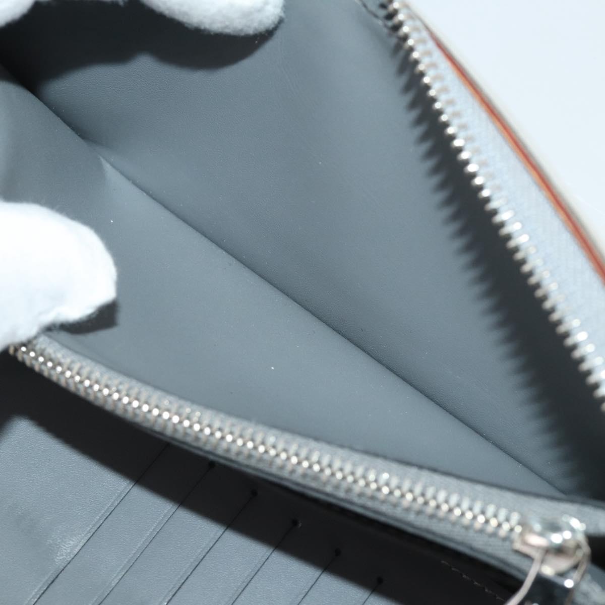 LOUIS VUITTON Monogram Mirror Zippy Wallet Vertical Silver M80808 Auth 205814A