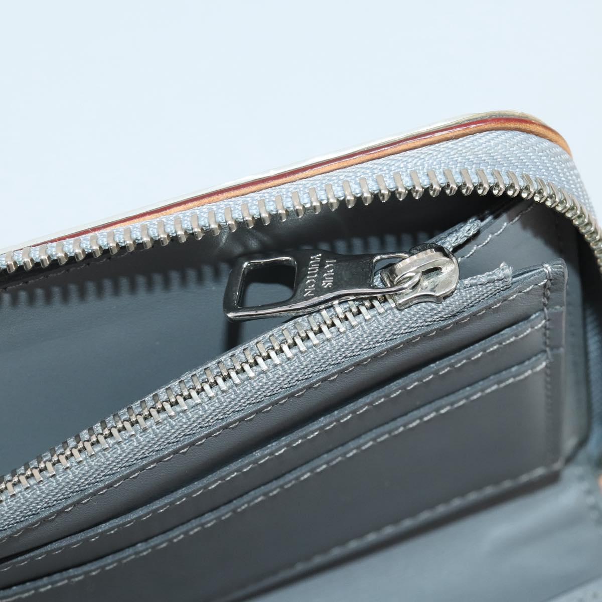 LOUIS VUITTON Monogram Mirror Zippy Wallet Vertical Silver M80808 Auth 205814A