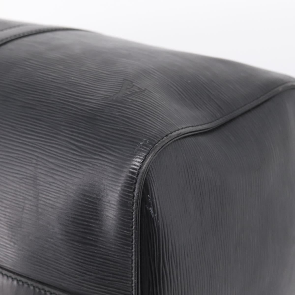LOUIS VUITTON Epi Keepall 45 Boston Bag Noir M42972 LV Auth 205821A