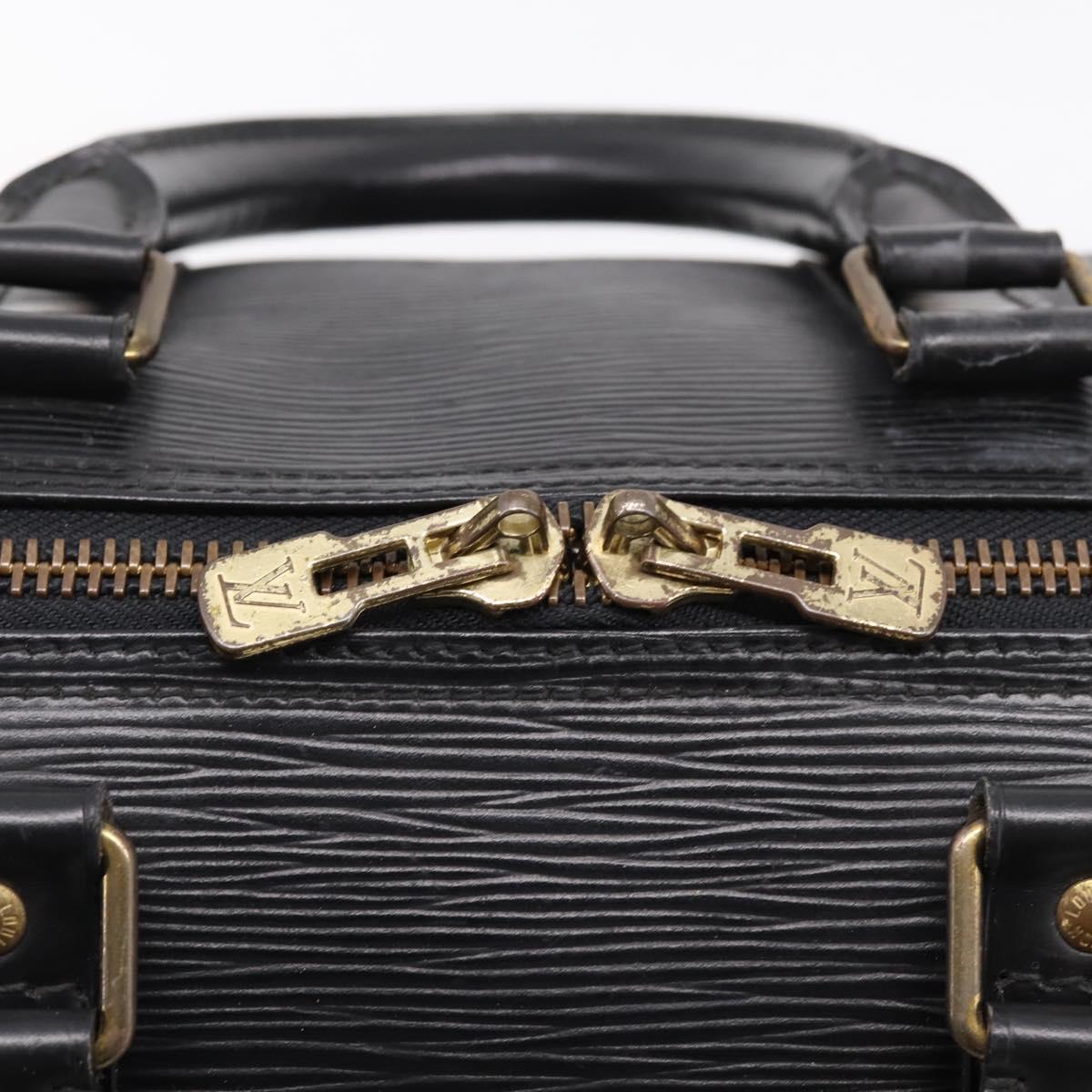 LOUIS VUITTON Epi Keepall 45 Boston Bag Noir M42972 LV Auth 205821A