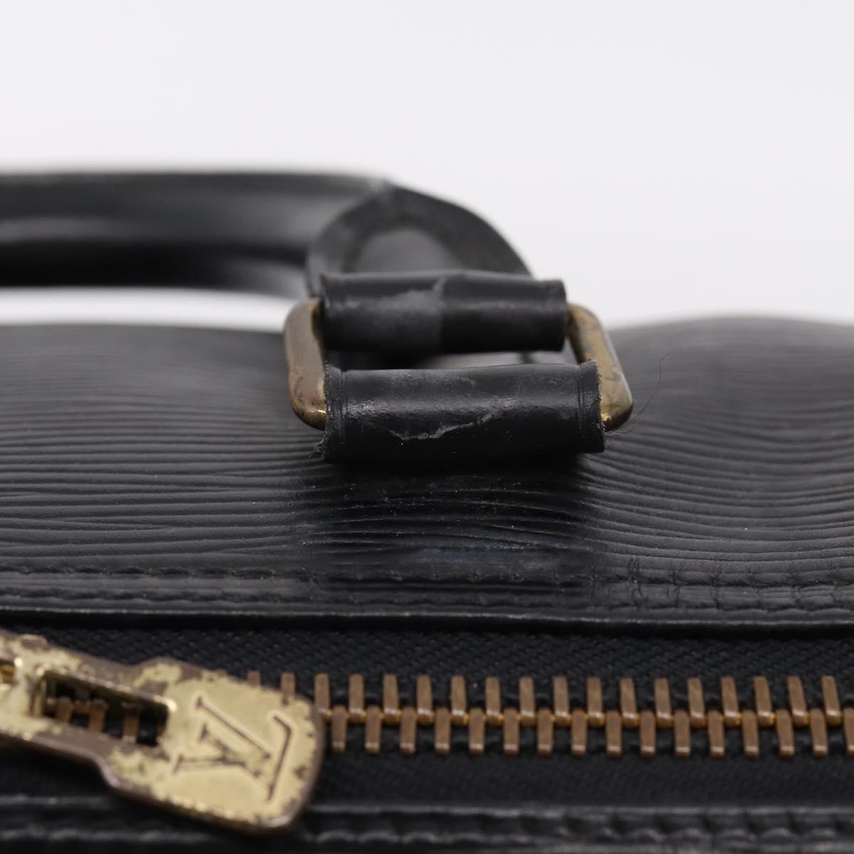 LOUIS VUITTON Epi Keepall 45 Boston Bag Noir M42972 LV Auth 205821A
